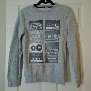 H&M Divided Gray Cassette Tape Sweater